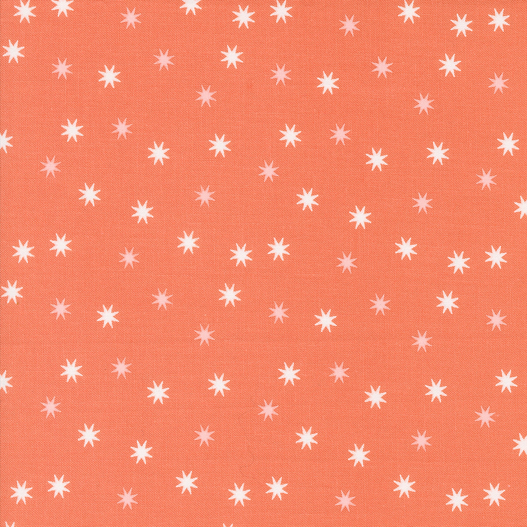 Hey Boo by Lella Boutique - Practical Magic Stars Soft Pumpkin - sold by the half yard