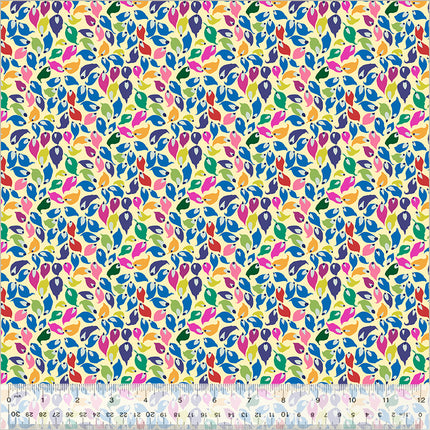 Botanica by Sally Kelly - Summer Leaves Macadamia - sold by the half yard