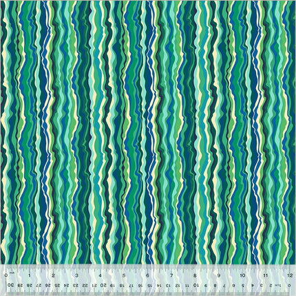 Botanica by Sally Kelly - Shimmer Jade - sold by the half yard