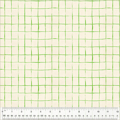 Heather Ross By Hand - Drawn Plaid Cotton - sold by the half yard