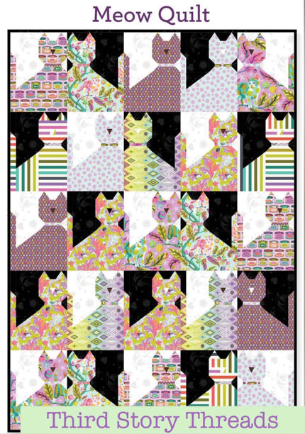 PRE-ORDER! Tabby Road déjà vu by Tula Pink - Meow Quilt Kit (pattern included!)