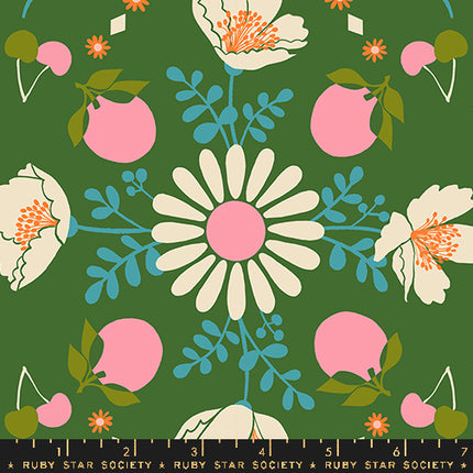PRE-ORDER! Juicy by Melody Miller - Poppy Garden Sarah Green - sold by the half yard