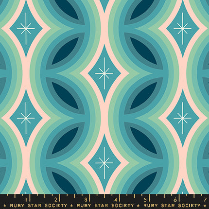 PRE-ORDER! Juicy by Melody Miller - Rattan Dark Turquoise - sold by the half yard