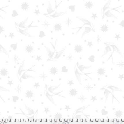 WIDEBACK Fairy Flakes XL 108in sateen by Tula Pink - Snowfall - sold by the half yard