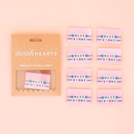 Sarah Hearts Premium Sew-In Woven Labels - Made by Me Friendship Bracelet (pack of 8)