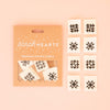 Sarah Hearts Premium Sew-In Woven Labels - Black Quilt Block Multipack Organic (pack of 8)