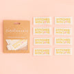 Sarah Hearts Premium Sew-In Woven Labels - Stitched with Love Gold Label (pack of 8)