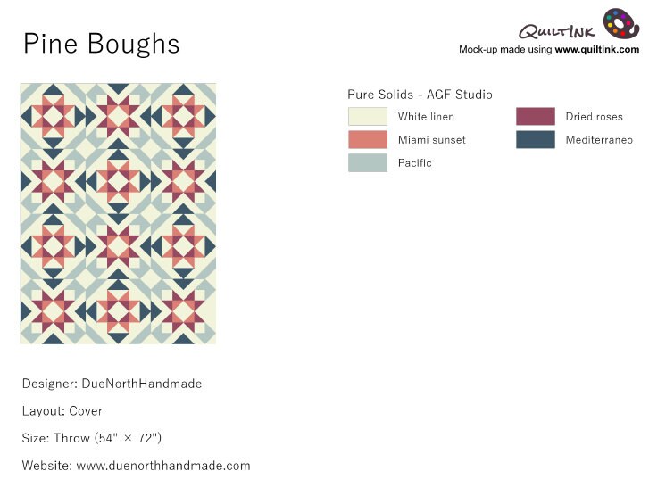 Pine Boughs Quilt Kit feat. AGF Pure Solids (pattern not included!)