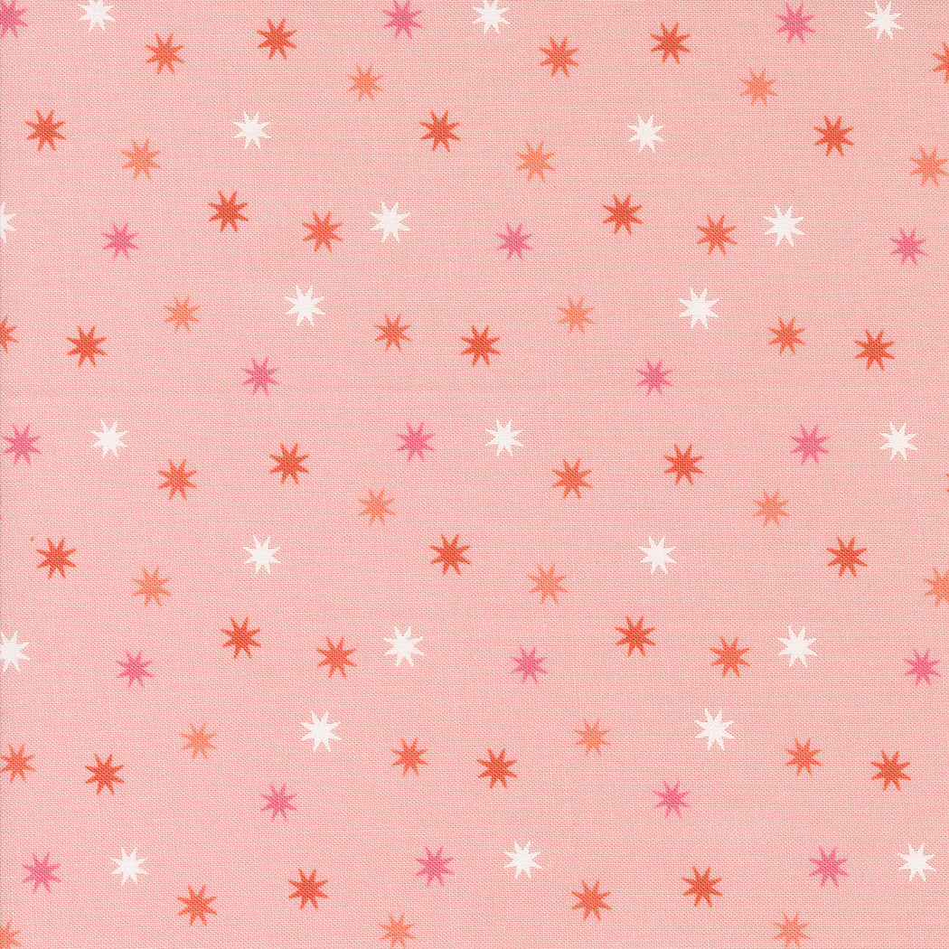 Hey Boo by Lella Boutique - Practical Magic Stars Bubble Gum Pink - sold by the half yard