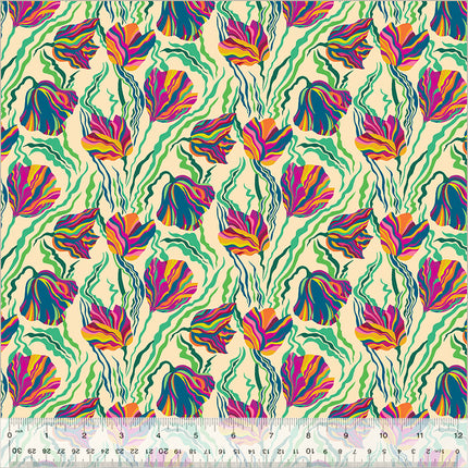 Botanica by Sally Kelly - Tulip Macadamia - sold by the half yard