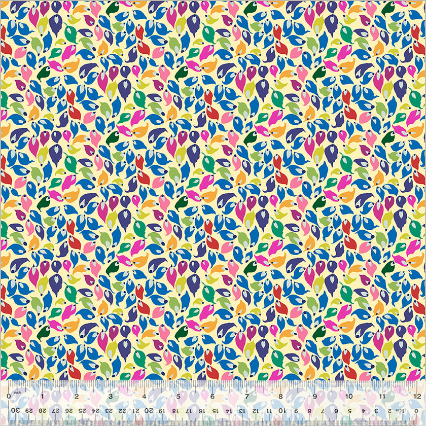 Botanica by Sally Kelly - Summer Leaves Macadamia - sold by the half yard