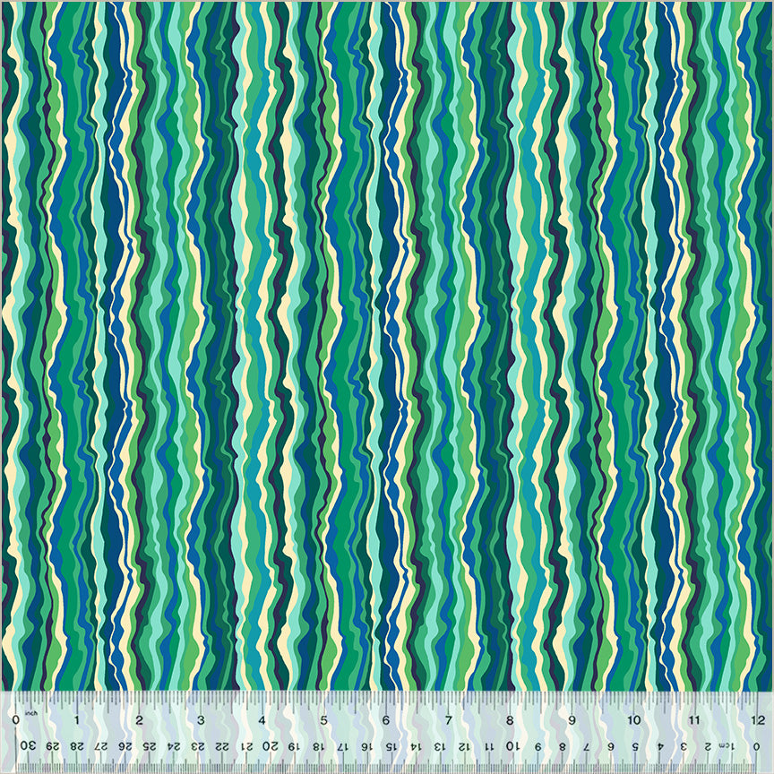 Botanica by Sally Kelly - Shimmer Jade - sold by the half yard