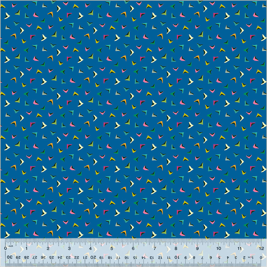 Botanica by Sally Kelly - Flutter Blue - sold by the half yard
