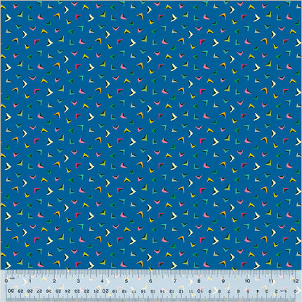 Botanica by Sally Kelly - Flutter Blue - sold by the half yard