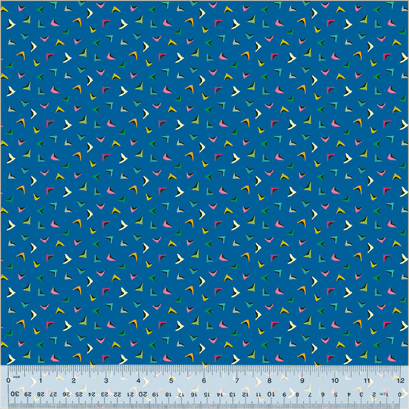 Botanica by Sally Kelly - Flutter Blue - sold by the half yard