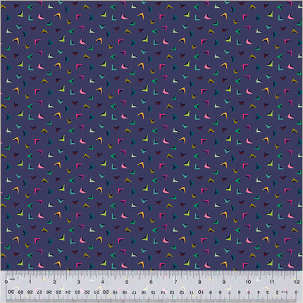 Botanica by Sally Kelly - Flutter Indigo - sold by the half yard