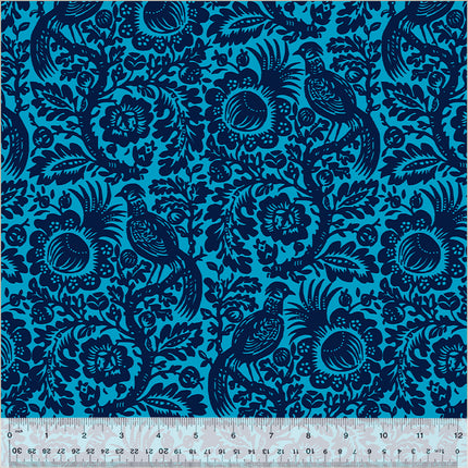 West Palm Beach by Jennifer Paganelli - Rachael Daisy Blue - sold by the half yard