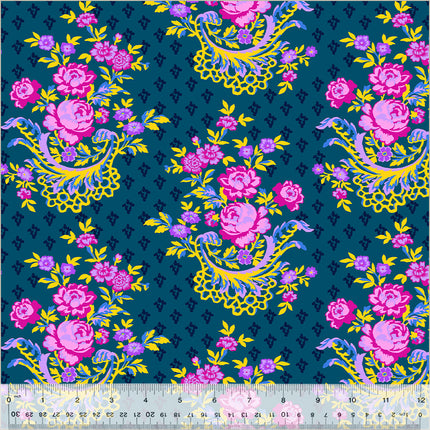 West Palm Beach by Jennifer Paganelli - Michelle Dark Teal - sold by the half yard