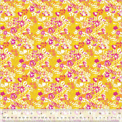 West Palm Beach by Jennifer Paganelli - Joanna Yellow - sold by the half yard