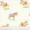 PRE-ORDER Heather Ross By Hand - Burros Ivory - sold by the half yard