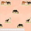 PRE-ORDER Heather Ross By Hand - Ponies Peach - sold by the half yard