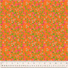 PRE-ORDER Heather Ross By Hand - Mousy Floral Tangerine - sold by the half yard