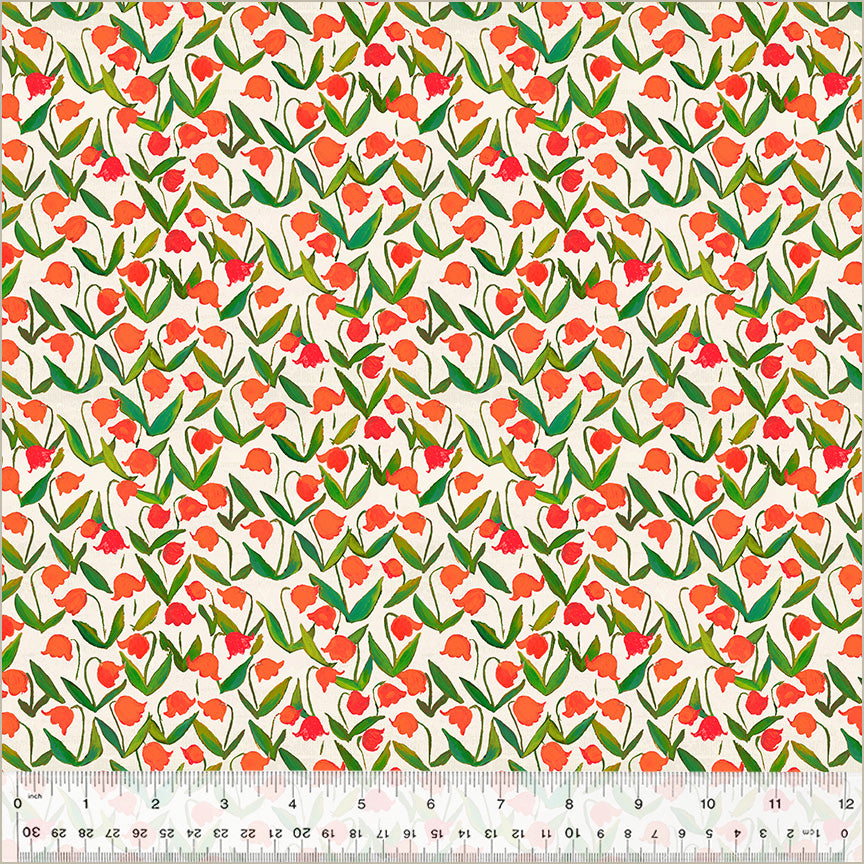 PRE-ORDER Heather Ross By Hand - Flowerbed Cotton - sold by the half yard