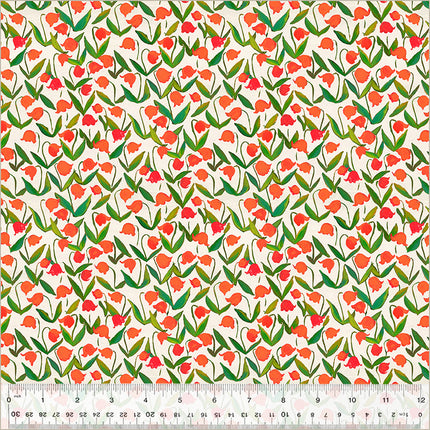 PRE-ORDER Heather Ross By Hand - Flowerbed Cotton - sold by the half yard