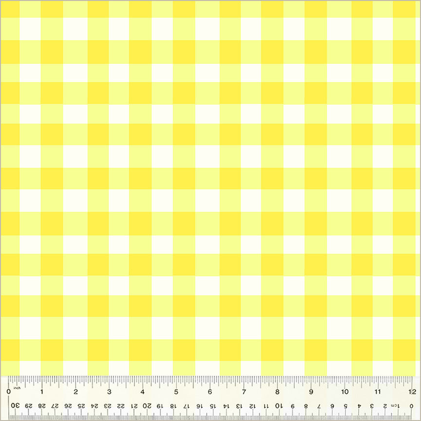 PRE-ORDER Heather Ross By Hand - Essential Gingham Lemon - sold by the half yard