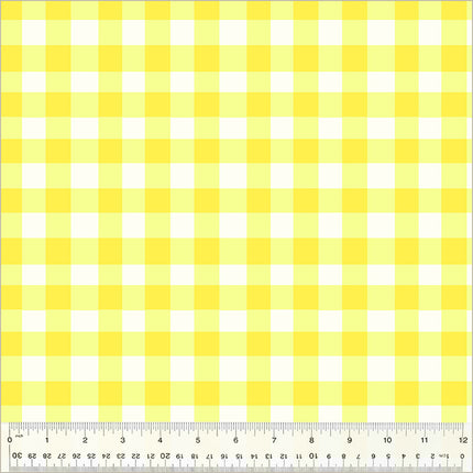 PRE-ORDER Heather Ross By Hand - Essential Gingham Lemon - sold by the half yard