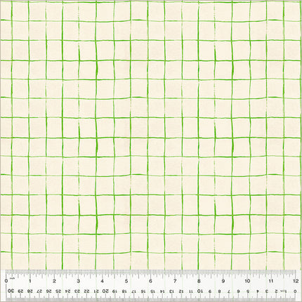IN-STOCK! Heather Ross By Hand - Drawn Plaid Cotton - sold by the half yard