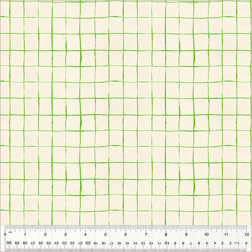 IN-STOCK! Heather Ross By Hand - Drawn Plaid Cotton - sold by the half yard