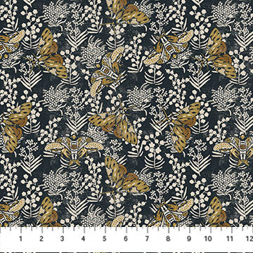 Wabi by Holli Zollinger - Moth Charcoal - sold by the half yard