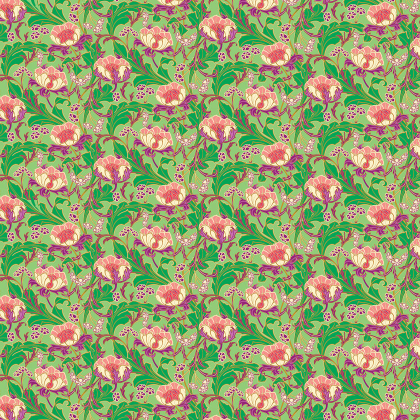 Wild Abandon by Heather Bailey - Wanderlust Aqua - sold by the half yard