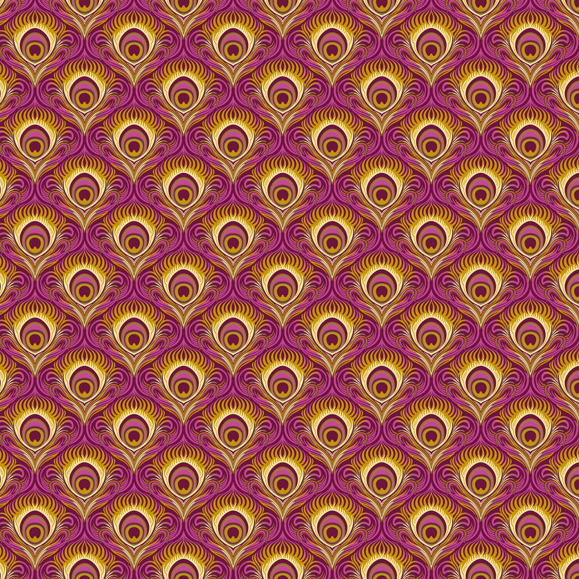 Wild Abandon by Heather Bailey - Seduction Plum - sold by the half yard