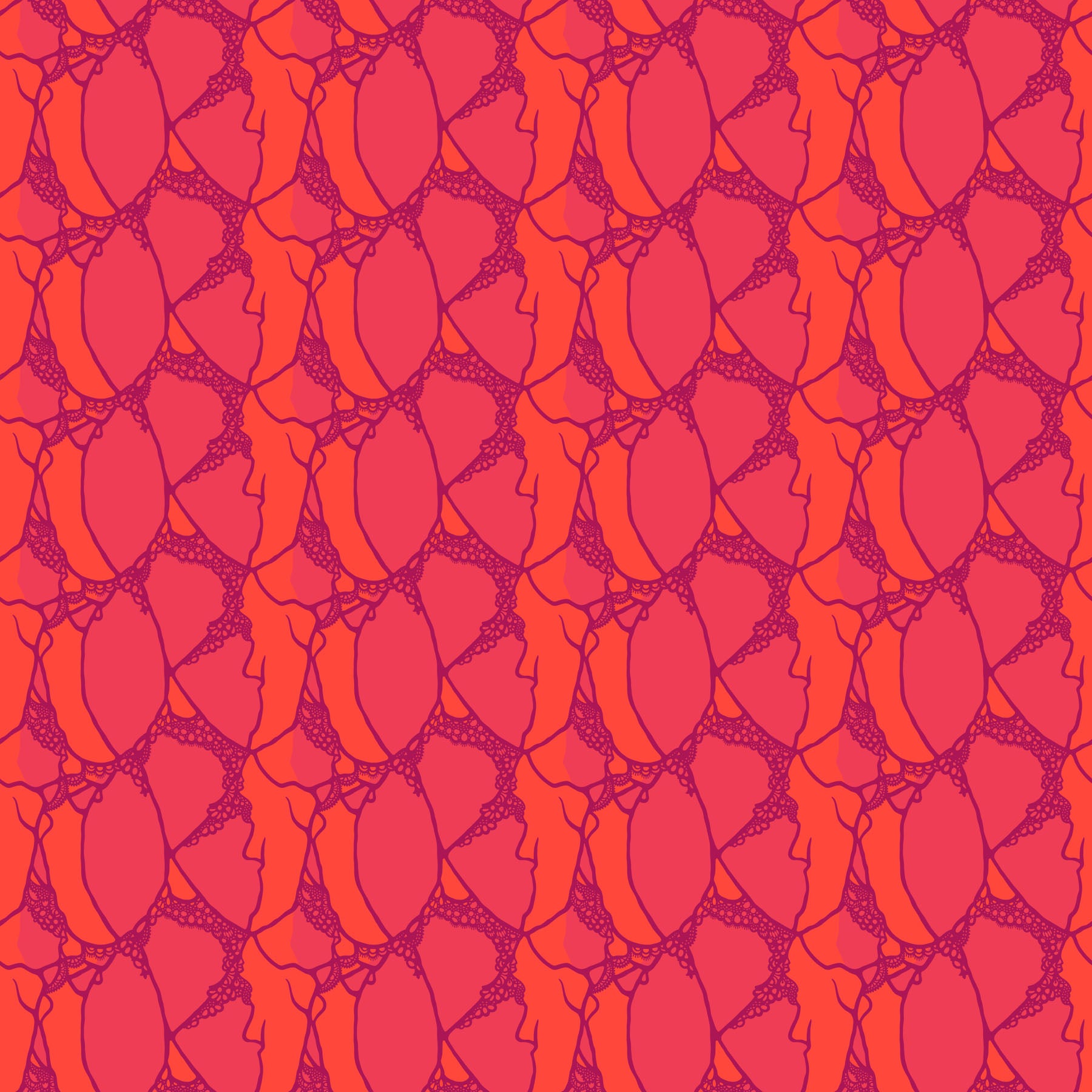 Wild Abandon by Heather Bailey - Entangled Flame - sold by the half yard