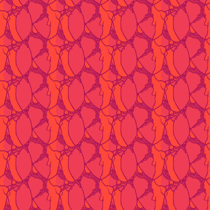 Wild Abandon by Heather Bailey - Entangled Flame - sold by the half yard