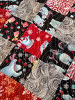 Handmade Patchwork Christmas Bears Quilt | 60