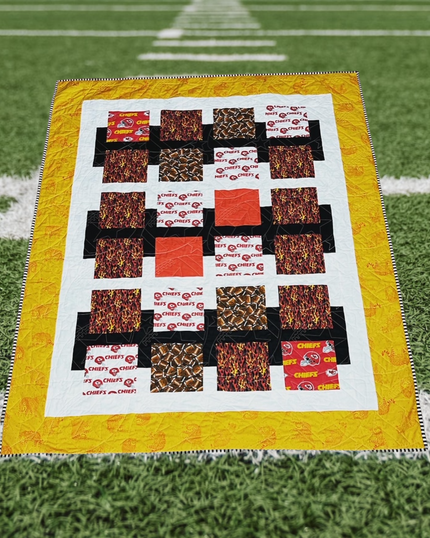 Kansas City Chief's inspired quilt (Large throw size)