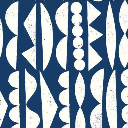 WIDEBACK Imprint Organic 108in by Eloise Renouf Collection - Wide Shape Sorter Blue - sold by the half yard