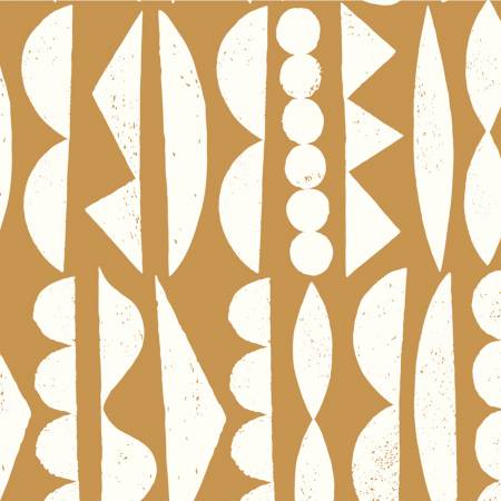WIDEBACK Imprint Organic 108in by Eloise Renouf Collection - Wide Shape Sorter Gold - sold by the half yard
