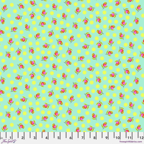 IN STOCK! Untamed by Tula Pink - Impending Bloom Moonbeam - sold by the half yard