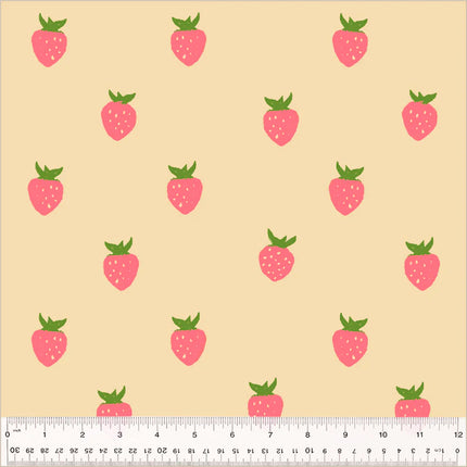 WIDEBACK Heather Berry in ecru 108in by Windham Fabrics - sold by the half yard