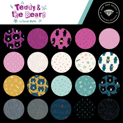 Teddy and the Bears by Sarah Watts - Fat Quarter Bundle (25 pieces)