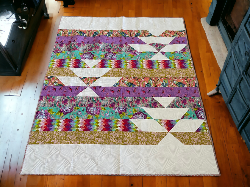 Tula Pink Westhawk quilt 71” x 59”