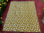 Lovely Pinwheels quilt with flannel backing (66” x 72”)