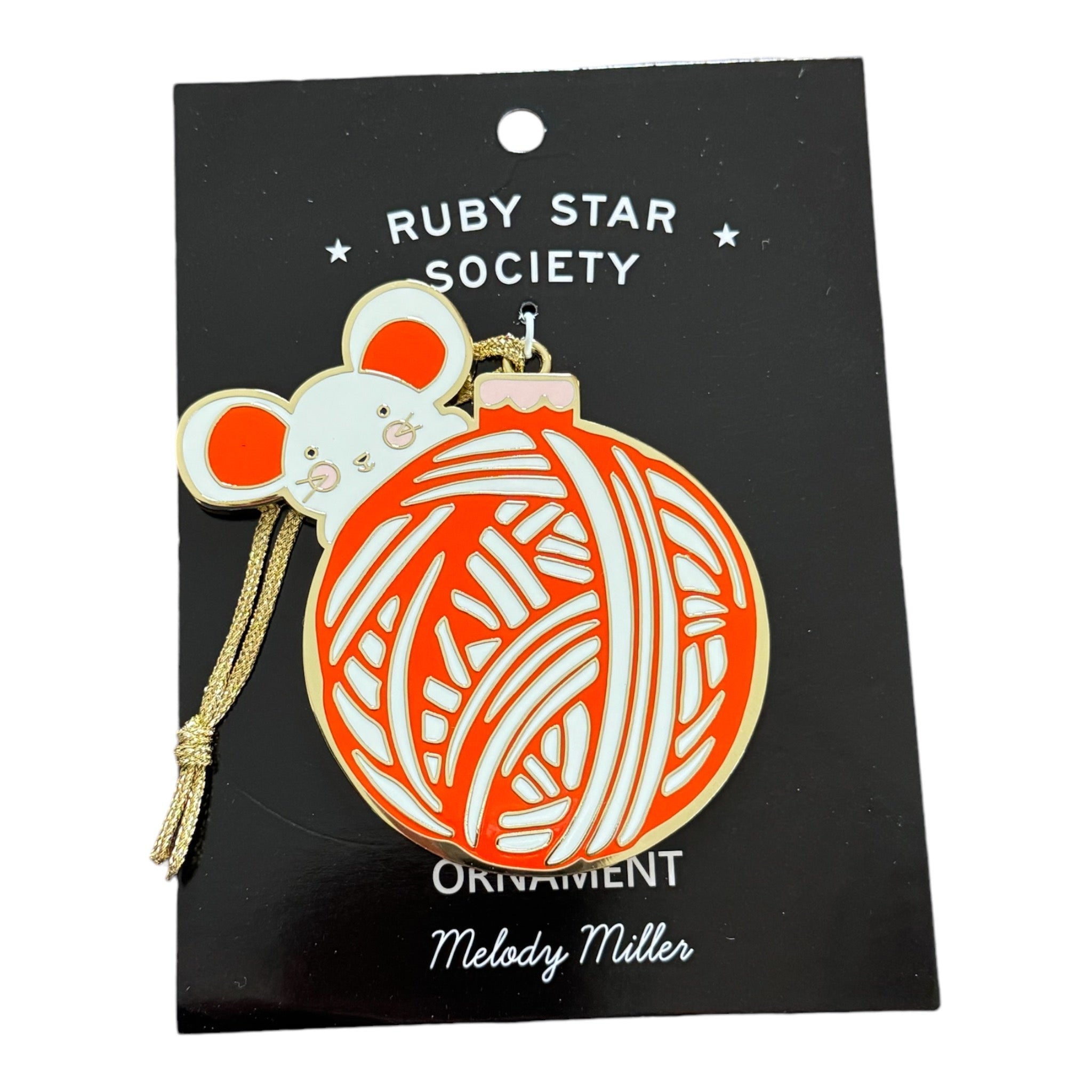 Ruby Star Society Ornament Mouse by Melody Miller