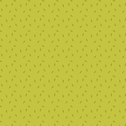 Atomic by Libs Elliott - Lightning Bolt Avocado - sold by the half yard