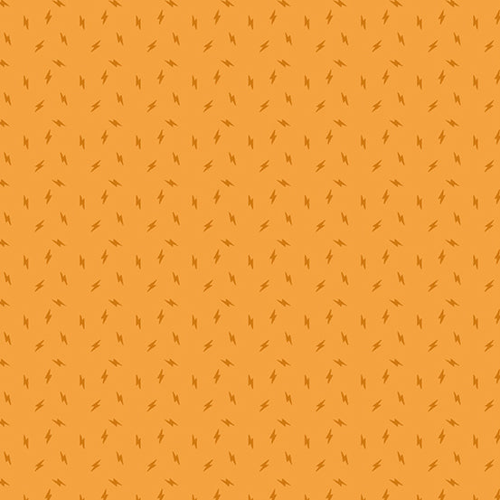 Atomic by Libs Elliott - Lightning Bolt Clementine - sold by the half yard