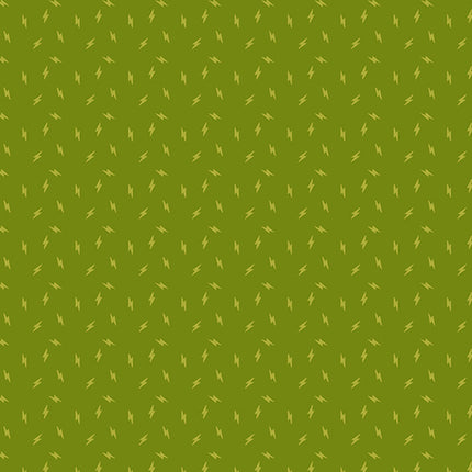 Atomic by Libs Elliott - Lightning Bolt Olive - sold by the half yard